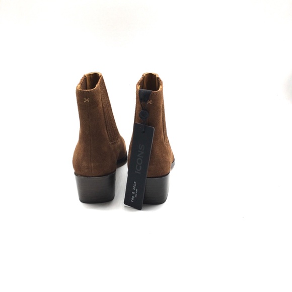 rag & bone ICONS Rover Suede Chelsea Boots Chestnut  US EU 37.5, US 7.5 - Picture 4 of 6